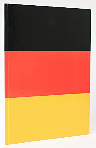 ADINA Kladde Notizbuch A5 blanko 96 Blatt mit festem Deckel starkes Papier 80g/qm (Deutschlandfahne, 1 Stück) von Adina