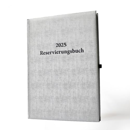 ADINA Reservierungsbuch A4 1 Seite = 1 Tag mit Fadenheftung, Eckperforation, Zeichenband (silber metallic) von Adina