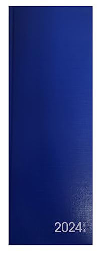 ADINA Vormerkkalender Vormerkbuch 10x30cm blau (2024 1 Tag 1 Seite) von Adina