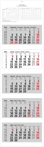 Adina Wandkalender 2024 5-Monate weiss von Adina