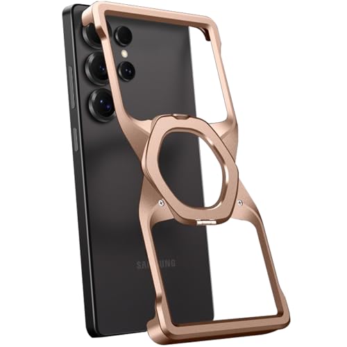 AdirMi Rahmenlose Hülle für Samsung Galaxy S25 Ultra/S25 Plus/S25, mit Metallständer, Schlankes, stoßfestes Design mit 4-Eck-Fallschutz, minimalistischer nackter Telefon-Look (Desert Titanium, S25 AdirMi Rahmenlose Hülle für Samsung Galaxy S25 Ultra/S25 Plus/S25, mit Metallständer, Schlankes, stoßfestes Design mit 4-Eck-Fallschutz, minimalistischer nackter Telefon-Look (Desert Titanium, S25 von AdirMi