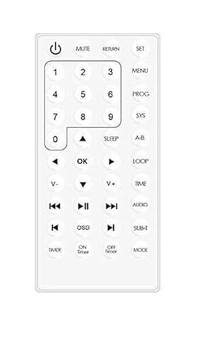 Fernbedienung mit Tasten für Mute, Menü, Programm, Lautstärke, Audio, Wiedergabe, Timer, EIN/Aus, Modus Fernbedienung mit Tasten für Mute, Menü, Programm, Lautstärke, Audio, Wiedergabe, Timer, EIN/Aus, Modus von Adirigo
