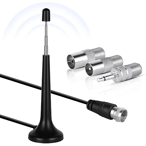 Adiwo DAB UKW Radioantenne,Antenne 3 m Verlängerungskabel 75 Ohm FM UKW Radio Antenne für Tuner Stereo-Verstärker Heimkino-System Heimkino-System HiFi-Receiver von Adiwo