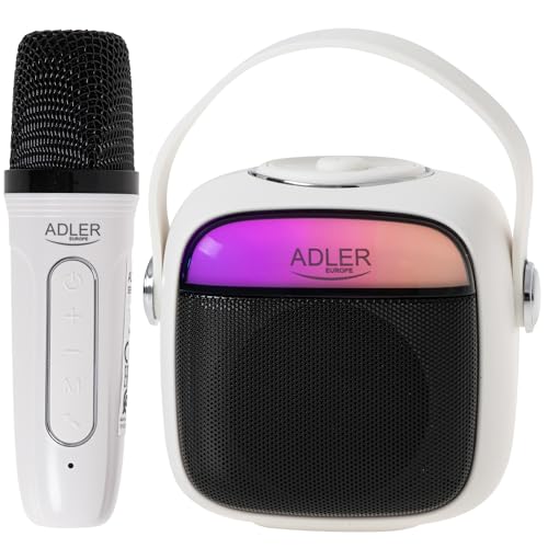 Adler Funklautsprecher mit Mikrofon für Karaoke Bluetooth AD 1199 W 4 Sprachmodulationen und Originalstimme 8 Stunden Betriebszeit Adler Funklautsprecher mit Mikrofon für Karaoke Bluetooth AD 1199 W 4 Sprachmodulationen und Originalstimme 8 Stunden Betriebszeit von Adler Europe