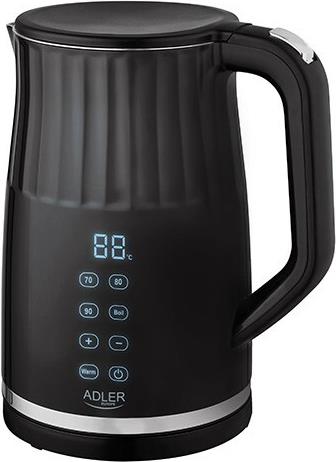 Adler AD 1350 1.7L temperaturgesteuerter LED-Wasserkocher Schwarz (AD 1350) von Adler