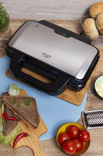 Adler AD 3043 Sandwich-Toaster 1300 W Schwarz (AD 3043) von Adler