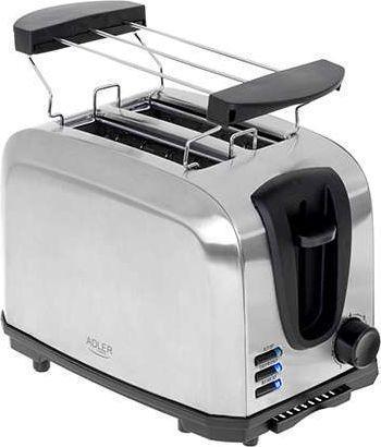 Toaster mit Brötchenablage Adler silber AD 3222 (AD 3222) von Adler