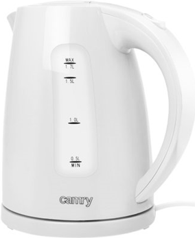 Virdulys Camry Kettle CR 1255 Standard, Plastic, Baltas, 2200 W, 360° rotational base, 1.7 L (CR 1255w) von Adler