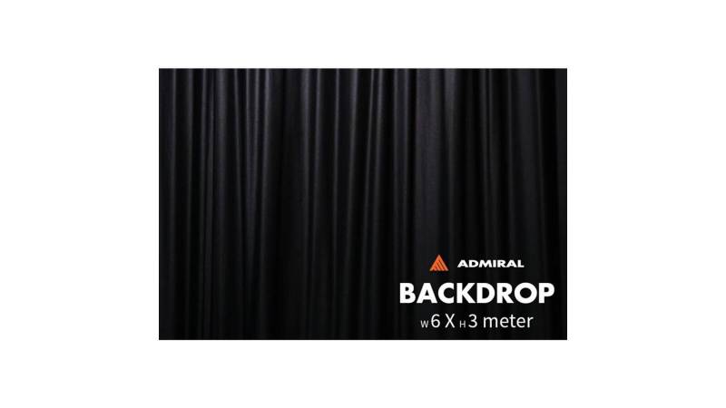 Admiral Backdrop 320 g/m² 6m breit x 3m hoch schwarz von Admiral