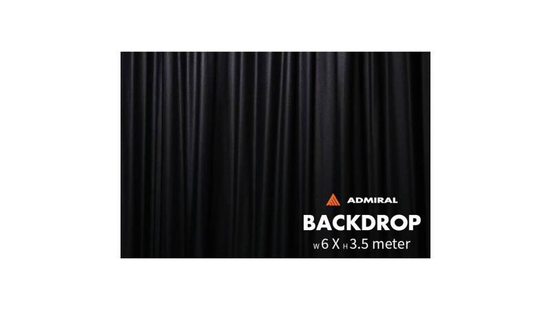 Admiral Backdrop 320 g/m² 6m width x 3.5m height black von Admiral