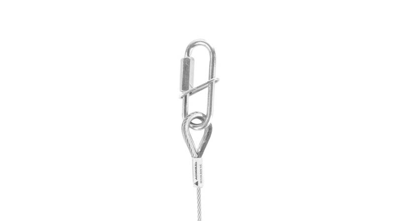 Admiral Safety cable 60cm 3mm with 2 eyelets,loop and emergency shell von Admiral