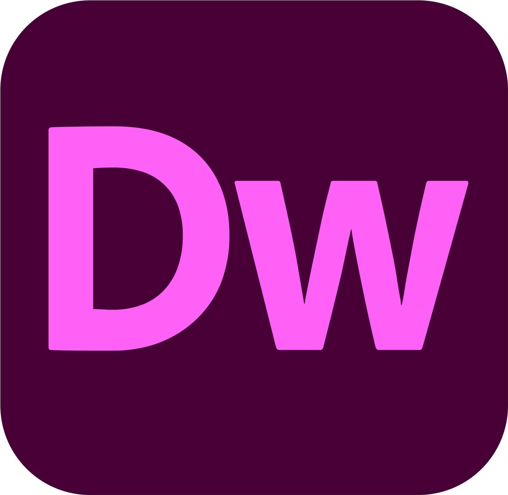 ADOBE Dreamweaver team VIP COM RNW 1Y L1 (65297790BA01C12) von Adobe