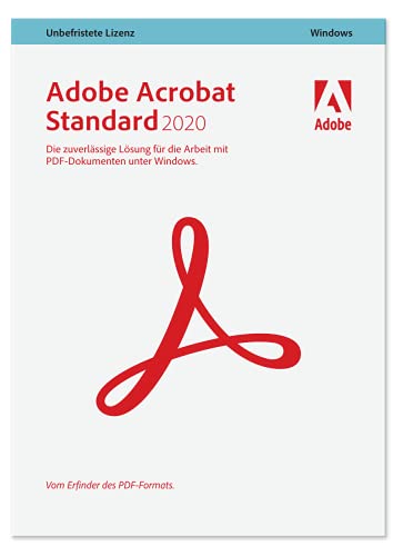 Adobe Acrobat Standard 2020 deutsch|Retail|1 Gerät|unbegrenzt|PC/MAC|Disc| von Adobe