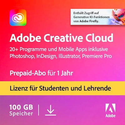 Adobe Creative Cloud All Apps | Studenten & Lehrer | Download & Produktschlüssel von Adobe