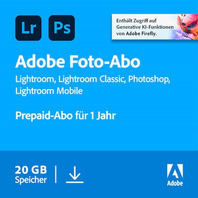 Adobe Creative Cloud Foto-Abo | 20 GB | Download & Produktschlüssel von Adobe