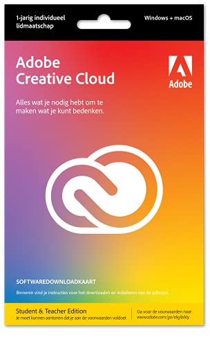 Adobe Creative Cloud Individual - NL, Holländisch / 12 Monate Subscription Karte|Standard|1 Gerät|1 Jahr|PC/Mac|Download|Download von Adobe