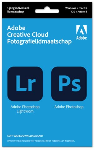 Adobe Creative Cloud Photography Plan - NL, Holländisch / 12 Monate Subscription Karte|Standard|1 Gerät|1 Jahr|PC/Mac|Download|Download von Adobe