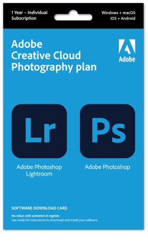 Adobe Creative Cloud Photography Plan - UK, EU Englisch / 12 Monate Subscription Karte|Standard|1 Gerät|1 Jahr|PC/Mac|Download|Download von Adobe