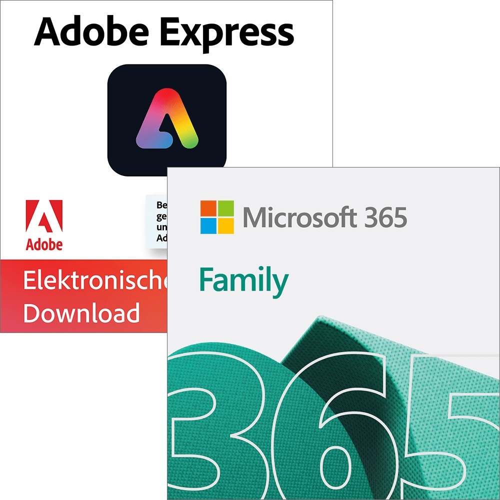 Adobe Express Premium | 1 Jahr | 100GB | Web/iOS/Android | inkl. Microsoft 365 Family [6 Benutzer // 1 Jahr + 3 Monate extra] von Adobe