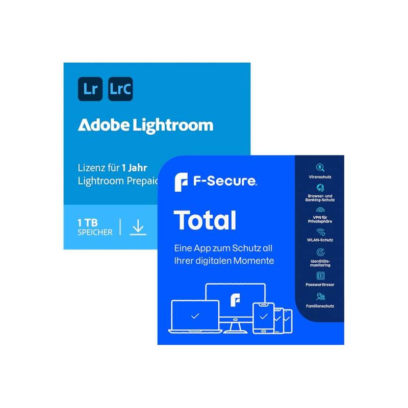 Adobe Lightroom | 1 Jahr | 1TB | PC/Mac | inkl. F-Secure Total [1 Device - 12+3 Monate] von Adobe