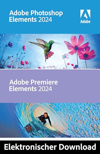 Adobe Photoshop Elements 2024 & Premiere Elements 2024 │ 1 Gerät │1 Benutzer │ Mac │ Aktivierungscode per Email von Adobe