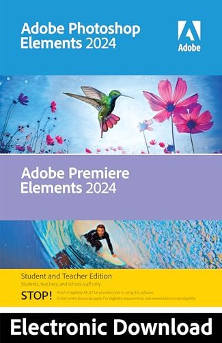 Adobe Photoshop Elements and Adobe Premiere Elements Student version 2024 von Adobe