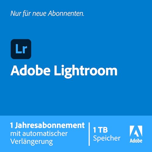 Lightroom | Photo editing and organizing software | 12-month Subscription with auto-renewal | Standard | 12-Monat Abonnement von Adobe