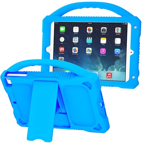 Adocham Kinder-Schutzhülle für iPad Mini 5, 4, 3, 2, 1, langlebig, stoßfest, Silikonhülle für Apple 7,9 Zoll Kinder iPad Mini/Mini 2/Mini 3/Mini 4/Mini 5, Hülle mit Standgriff (Blau-1) von Adocham