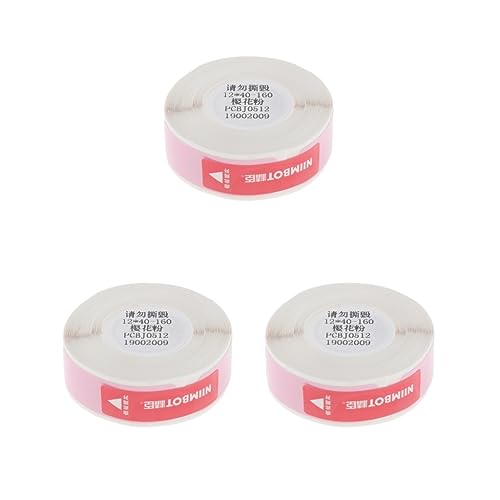 3er-Set Thermo-Etikettendrucker, Preisschild, Adressaufkleber, Papierrolle, Rosa, 12 x 40 mm, 160 Stück 3er-Set Thermo-Etikettendrucker, Preisschild, Adressaufkleber, Papierrolle, Rosa, 12 x 40 mm, 160 Stück von Adoorniequea