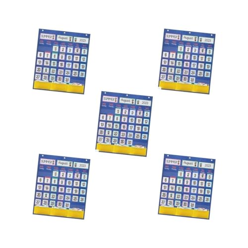 5er-Set Monatskalender, Taschendiagramm, komplettes Lehrzimmer, organisiertes Diagramm von Adoorniequea