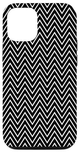Klassisches, schwarz-weißes Chevron-Muster Hülle für iPhone 12/12 Pro Klassisches, schwarz-weißes Chevron-Muster Hülle für iPhone 12/12 Pro von Adore Cute Designs