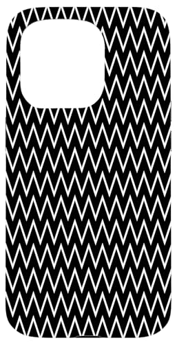 Klassisches, schwarz-weißes Chevron-Muster Hülle für iPhone 15 Pro von Adore Cute Designs