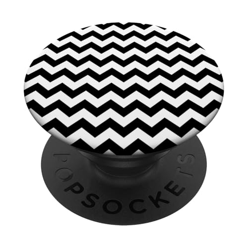 Klassisches, schwarz-weißes Chevron-Muster PopSockets Klebender PopGrip Klassisches, schwarz-weißes Chevron-Muster PopSockets Klebender PopGrip von Adore Cute Designs
