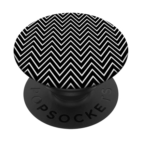 Klassisches, schwarz-weißes Chevron-Muster PopSockets Klebender PopGrip Klassisches, schwarz-weißes Chevron-Muster PopSockets Klebender PopGrip von Adore Cute Designs