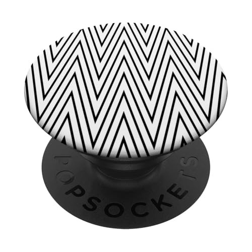 Klassisches, schwarz-weißes Chevron-Muster PopSockets Klebender PopGrip Klassisches, schwarz-weißes Chevron-Muster PopSockets Klebender PopGrip von Adore Cute Designs