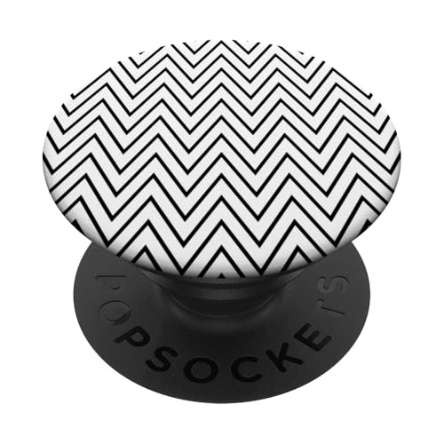 Klassisches, schwarz-weißes Chevron-Muster PopSockets Klebender PopGrip Klassisches, schwarz-weißes Chevron-Muster PopSockets Klebender PopGrip von Adore Cute Designs