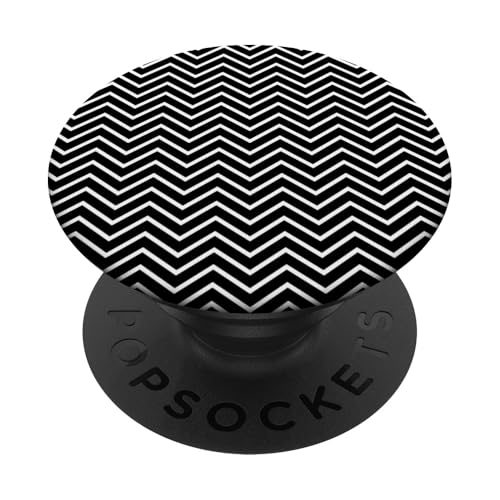 Klassisches, schwarz-weißes Chevron-Muster PopSockets Klebender PopGrip Klassisches, schwarz-weißes Chevron-Muster PopSockets Klebender PopGrip von Adore Cute Designs