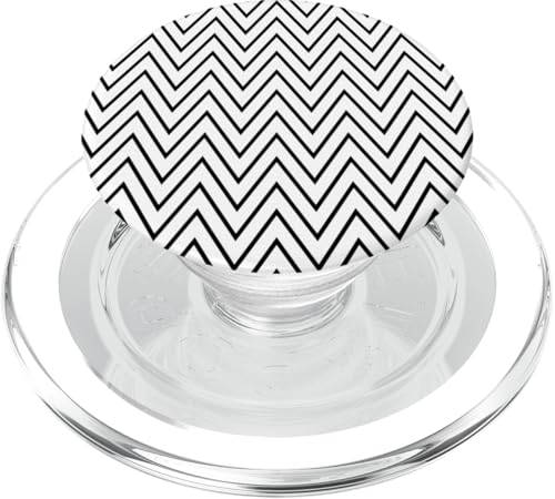 Klassisches, schwarz-weißes Chevron-Muster PopSockets PopGrip für MagSafe Klassisches, schwarz-weißes Chevron-Muster PopSockets PopGrip für MagSafe von Adore Cute Designs