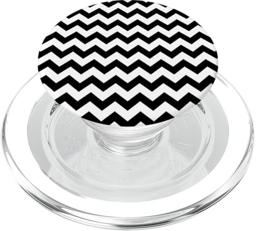 Klassisches, schwarz-weißes Chevron-Muster PopSockets PopGrip für MagSafe Klassisches, schwarz-weißes Chevron-Muster PopSockets PopGrip für MagSafe von Adore Cute Designs