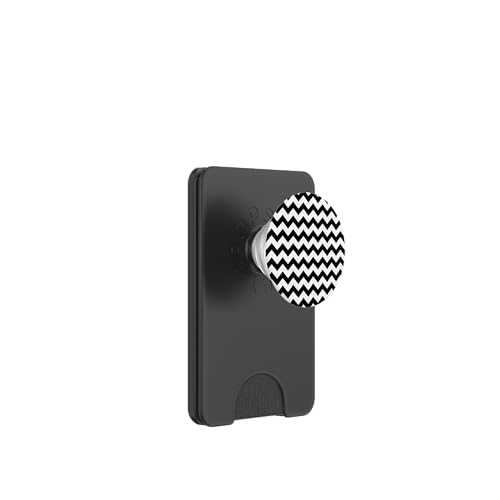 Klassisches, schwarz-weißes Chevron-Muster PopSockets PopWallet für MagSafe Klassisches, schwarz-weißes Chevron-Muster PopSockets PopWallet für MagSafe von Adore Cute Designs