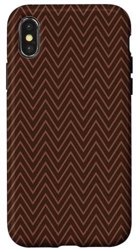 Niedliches, braunes Chevron-Muster Hülle für iPhone X/XS Niedliches, braunes Chevron-Muster Hülle für iPhone X/XS von Adore Cute Designs