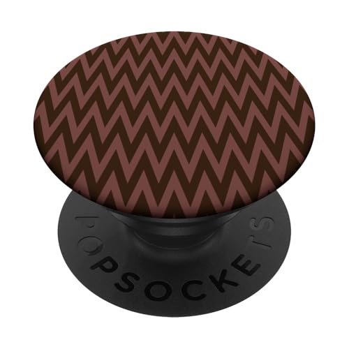 Niedliches, braunes Chevron-Muster PopSockets Klebender PopGrip von Adore Cute Designs