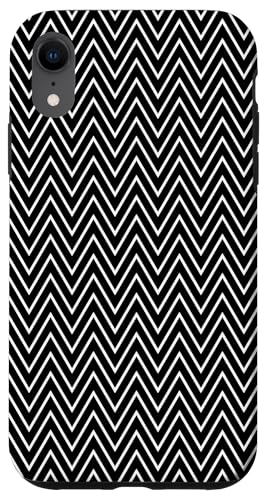 Zeitlos, schwarz und weiß, Chevron-Muster Hülle für iPhone XR Zeitlos, schwarz und weiß, Chevron-Muster Hülle für iPhone XR von Adore Cute Designs
