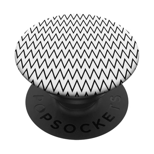 Zeitlos, schwarz und weiß, Chevron-Muster PopSockets Klebender PopGrip Zeitlos, schwarz und weiß, Chevron-Muster PopSockets Klebender PopGrip von Adore Cute Designs