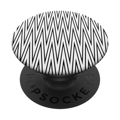 Zeitlos, schwarz und weiß, Chevron-Muster PopSockets Klebender PopGrip Zeitlos, schwarz und weiß, Chevron-Muster PopSockets Klebender PopGrip von Adore Cute Designs