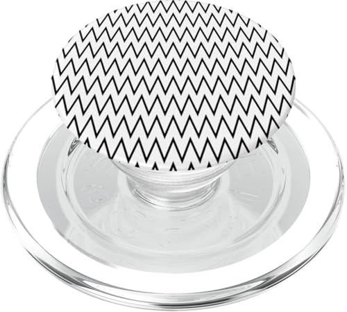 Zeitlos, schwarz und weiß, Chevron-Muster PopSockets PopGrip für MagSafe Zeitlos, schwarz und weiß, Chevron-Muster PopSockets PopGrip für MagSafe von Adore Cute Designs
