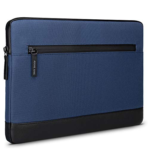 Adore June 14 Zoll Bent Laptop Tasche Blau kompatibel mit Galaxy Book 3 Pro, Nachhaltige Recycelte Stoffe, wasserdichte Reißverschlüsse - Made in Europe von Adore June