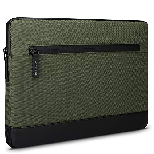 Adore June 16 Zoll Bent Laptop Tasche Oliv Grün kompatibel mit MacBook Pro 16 2024 2023 2021, Nachhaltige Recycelte Stoffe, wasserdichte Reißverschlüsse - Gefertigt in Europa von Adore June