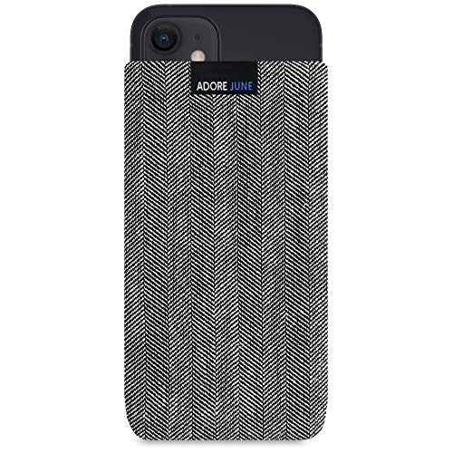 Adore June Business Tasche kompatibel mit iPhone 13 Mini/iPhone 12 Mini Handytasche aus charakteristischem Fischgrat Stoff - Display Reinigungs-Effekt Adore June Business Tasche kompatibel mit iPhone 13 Mini/iPhone 12 Mini Handytasche aus charakteristischem Fischgrat Stoff - Display Reinigungs-Effekt von Adore June