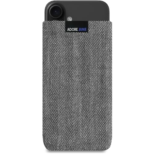 Adore June Business Tasche kompatibel mit iPhone 16 Plus 2024 Handytasche aus charakteristischem Fischgrat Stoff - Display Reinigungs-Effekt Adore June Business Tasche kompatibel mit iPhone 16 Plus 2024 Handytasche aus charakteristischem Fischgrat Stoff - Display Reinigungs-Effekt von Adore June